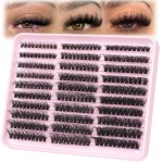 Gene false  smocuri / manuchi Beautyful Eyelash 80-100D de D /0,15 /8-16mm - 300 smocuri PINK-311+ 1 Penseta Metalica